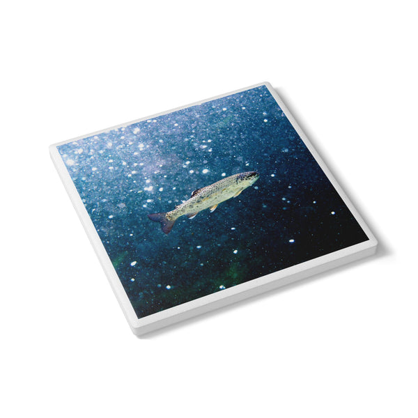 Lone Smolt Ceramic Coaster