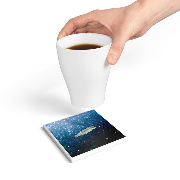 Lone Smolt Ceramic Coaster